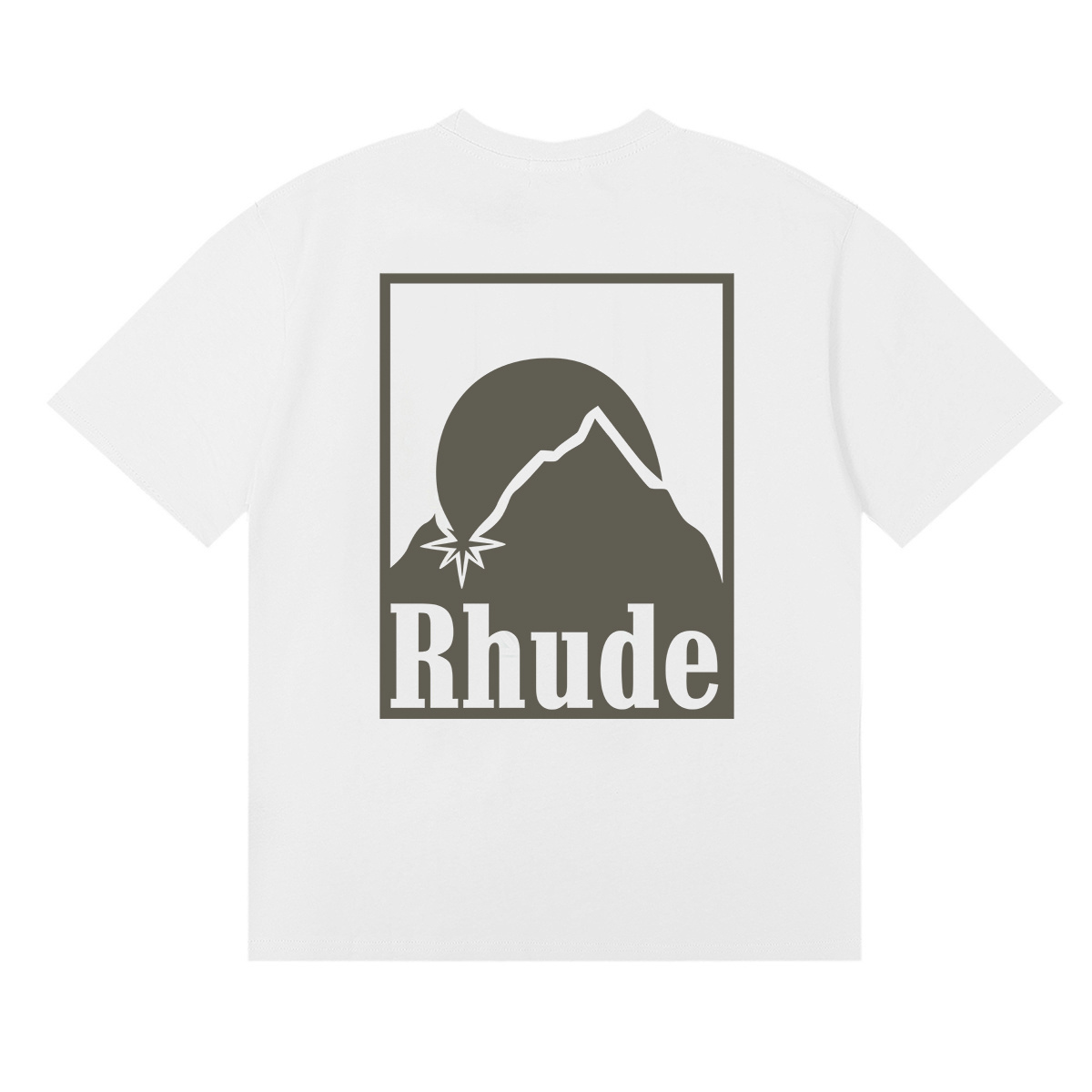 Rhude Moonlight Badge T-Shirt #50158 Apricot/White/Black