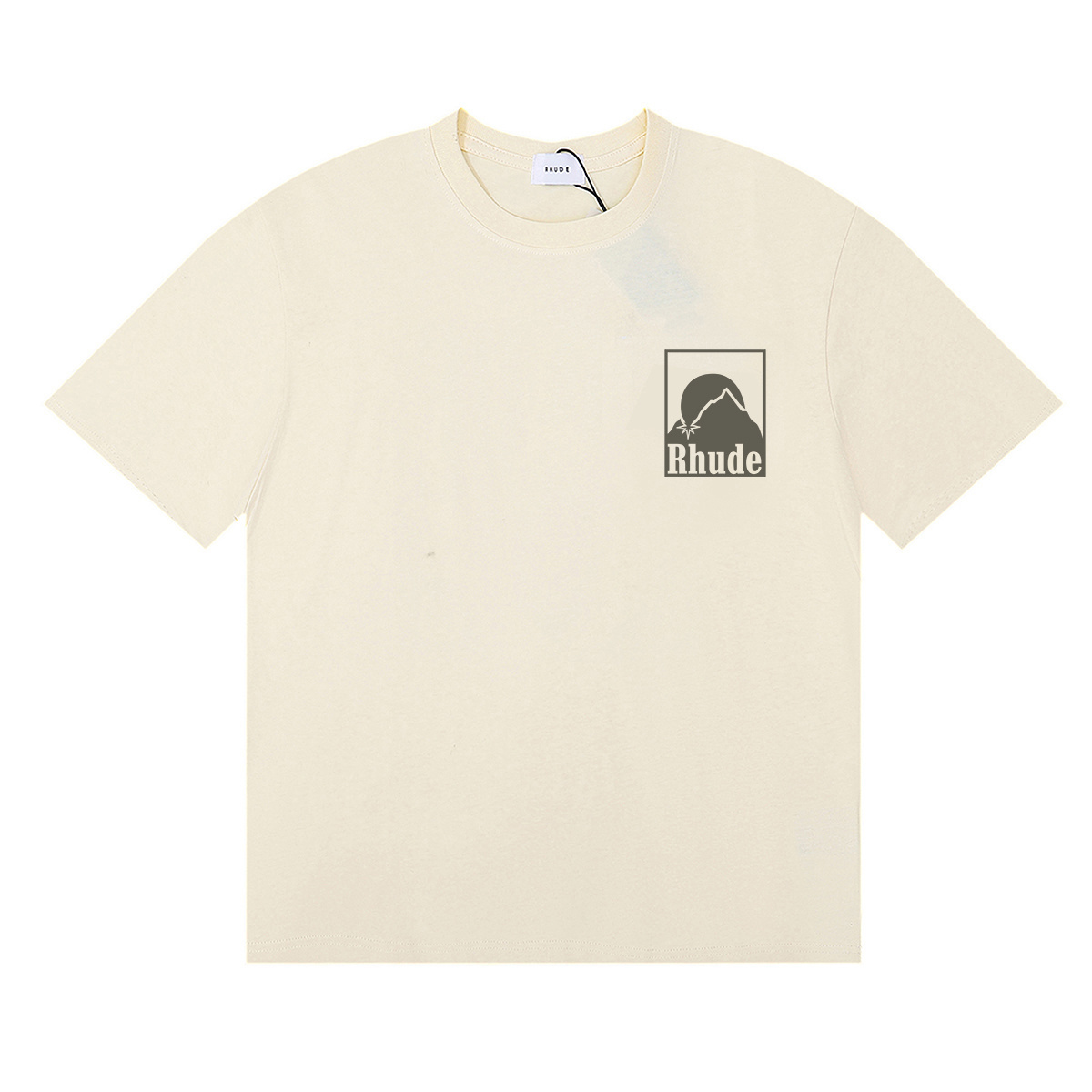 Rhude Moonlight Badge T-Shirt #50158 Apricot/White/Black