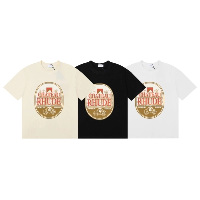 Rhude Premier Cru T-Shirt #50150 Apricot/White/Black 02