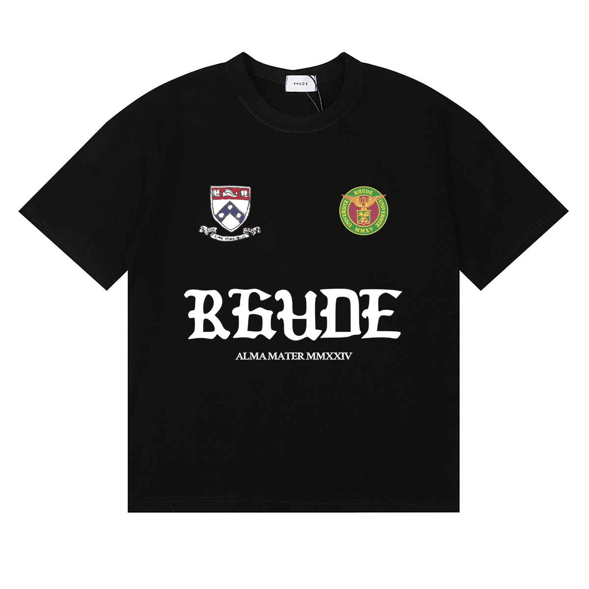 Rhude Runway Script T-Shirt #50139 Apricot/White/Black