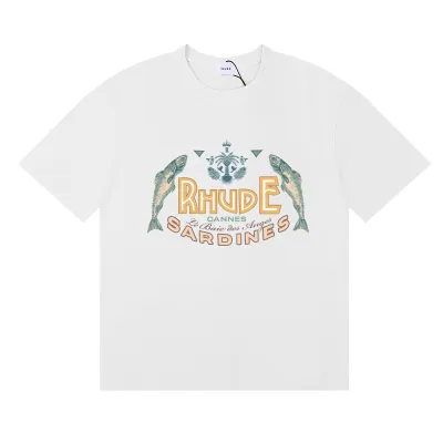 Rhude Sardines T-Shirt #50152 Apricot/White/Black 02