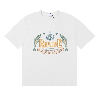 Rhude Sardines T-Shirt #50152 Apricot/White/Black 02