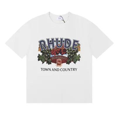Rhude Town And Country T-Shirt #50137 Apricot/White/Black 02