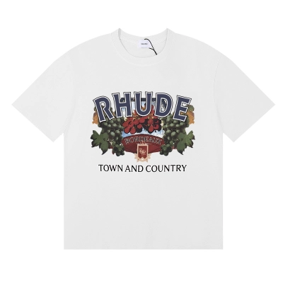 Rhude Town And Country T-Shirt #50137 Apricot/White/Black 02