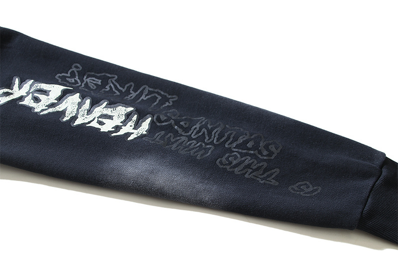 Hellstar Hell Red Flare star Retro washed distressed Print Hoodie #2030 Black/Red