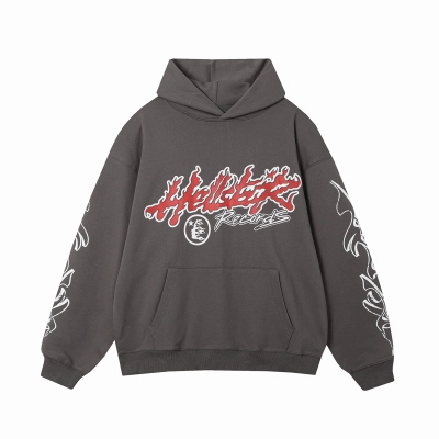 Hellstar Records Tour Hoodie #3071 Black/Brown 01