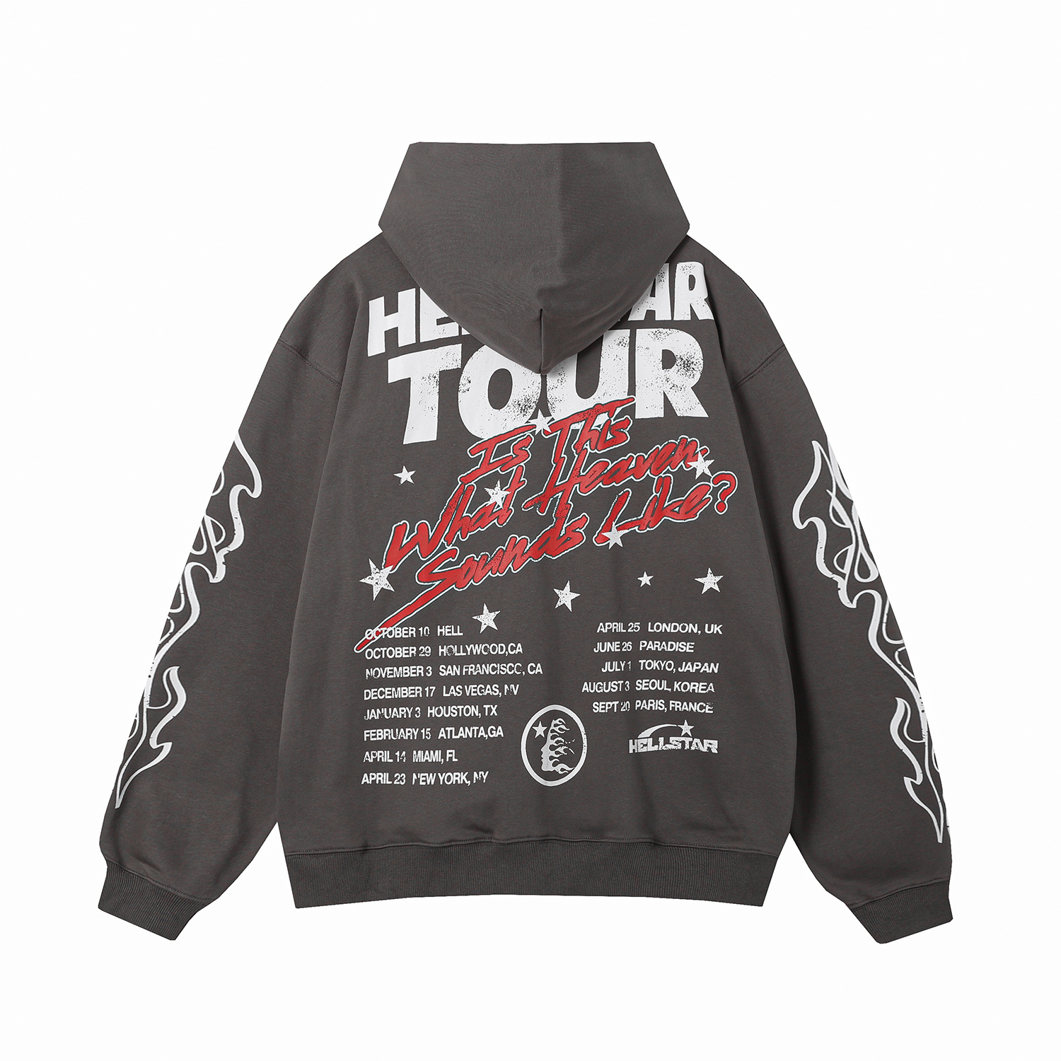Hellstar Records Tour Hoodie #3071 Black/Brown