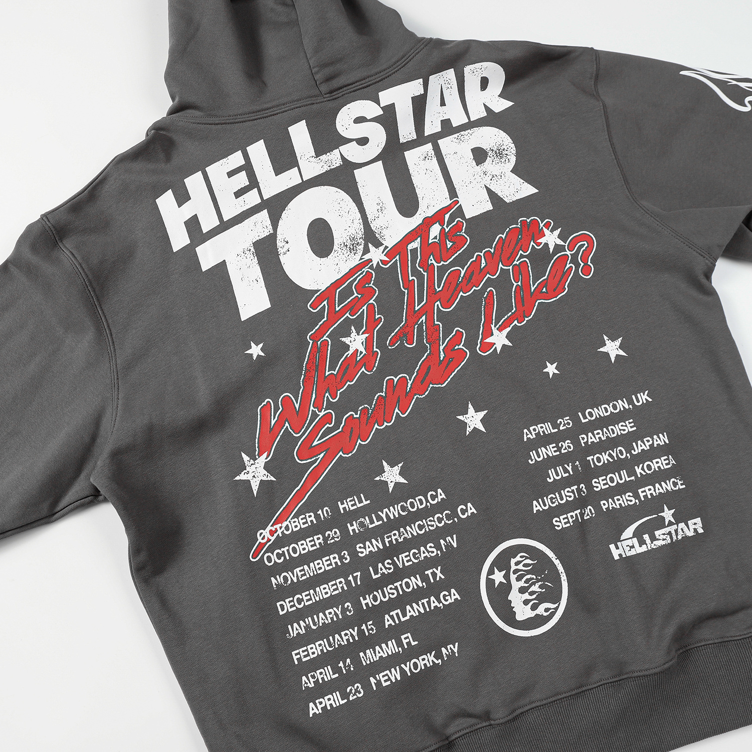 Hellstar Records Tour Hoodie #3071 Black/Brown