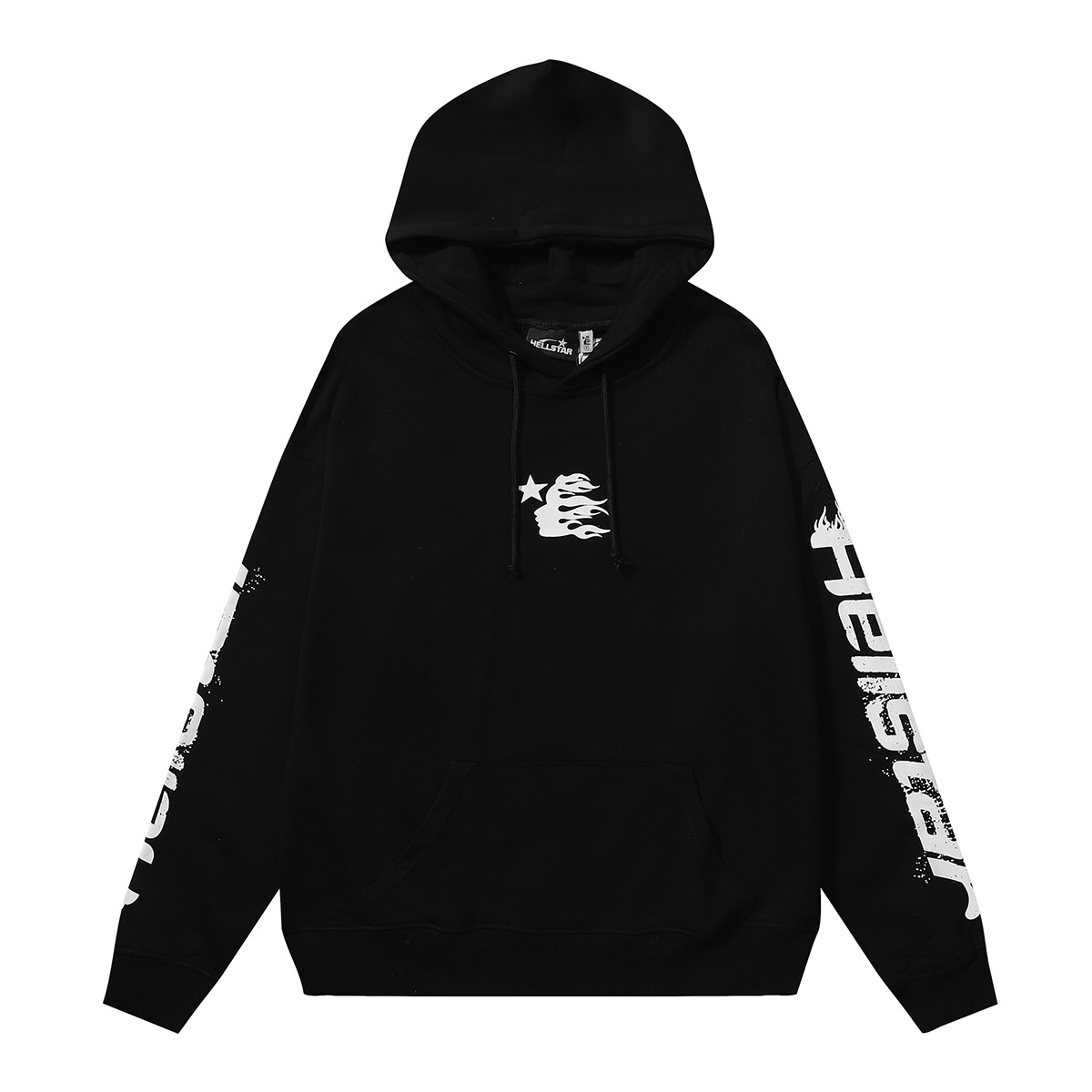 Hellstar Speed Hoodies #2230 Black White/Gray/Black Yellow