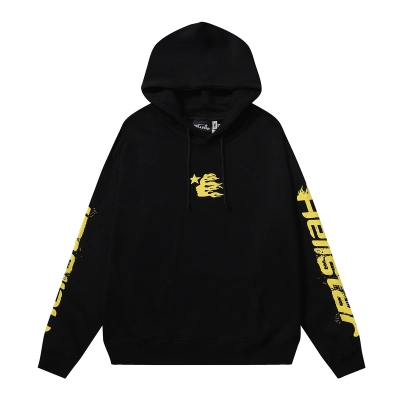 Hellstar Speed Hoodies #2230 Black White/Gray/Black Yellow 01
