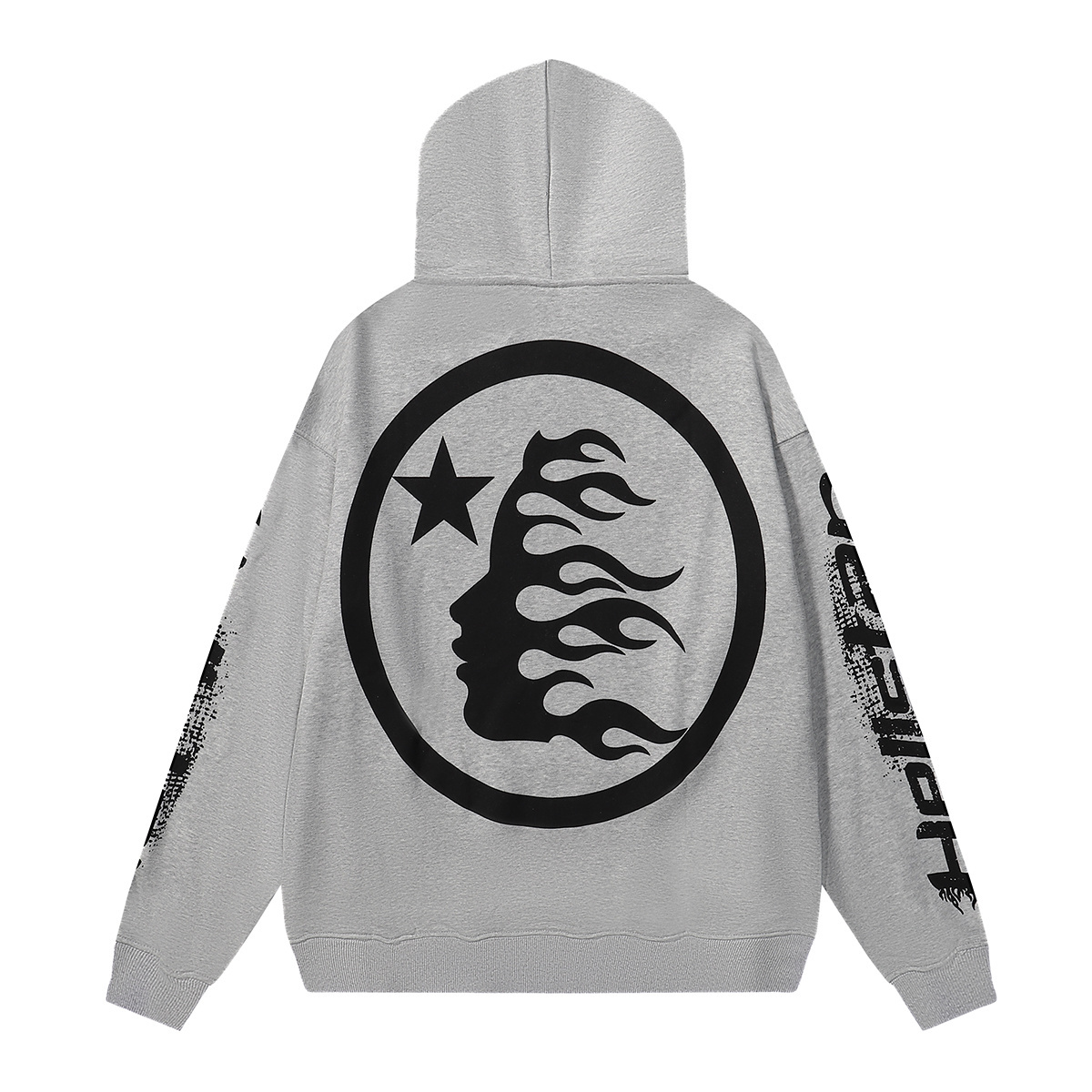 Hellstar Speed Hoodies #2230 Black White/Gray/Black Yellow