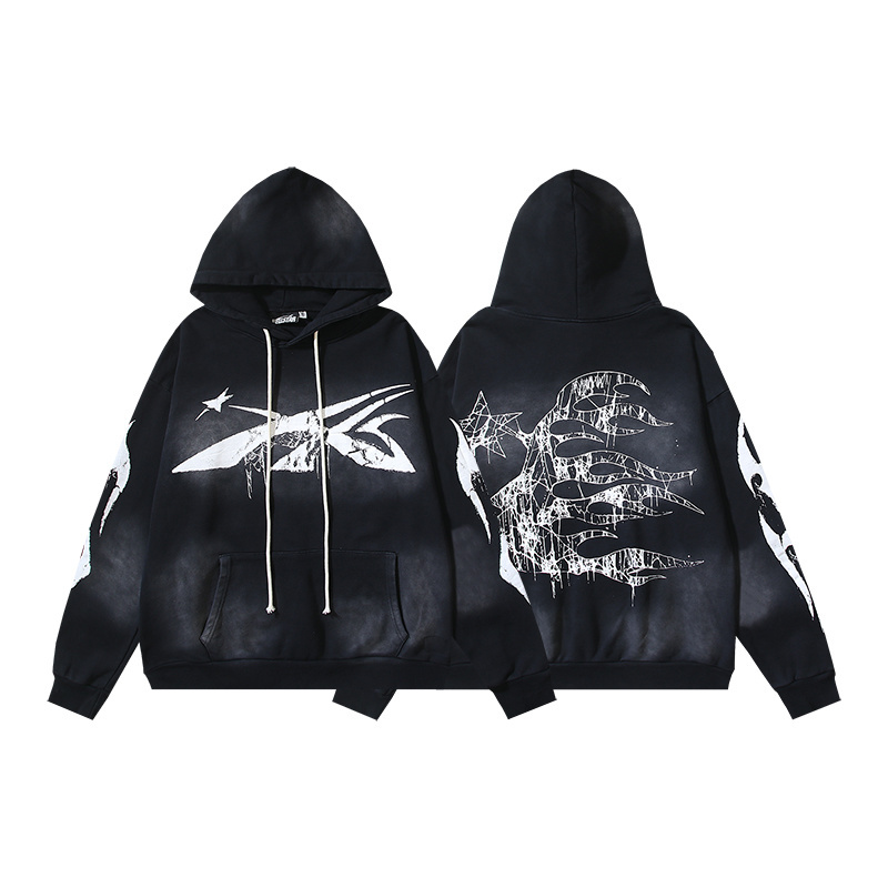 Hellstar Spiderweb Sport Black Hoodie #2039 