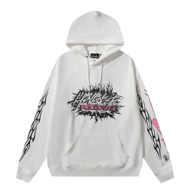 Hellstar Sports Future Flame Hoodie #2278 Black/White 02