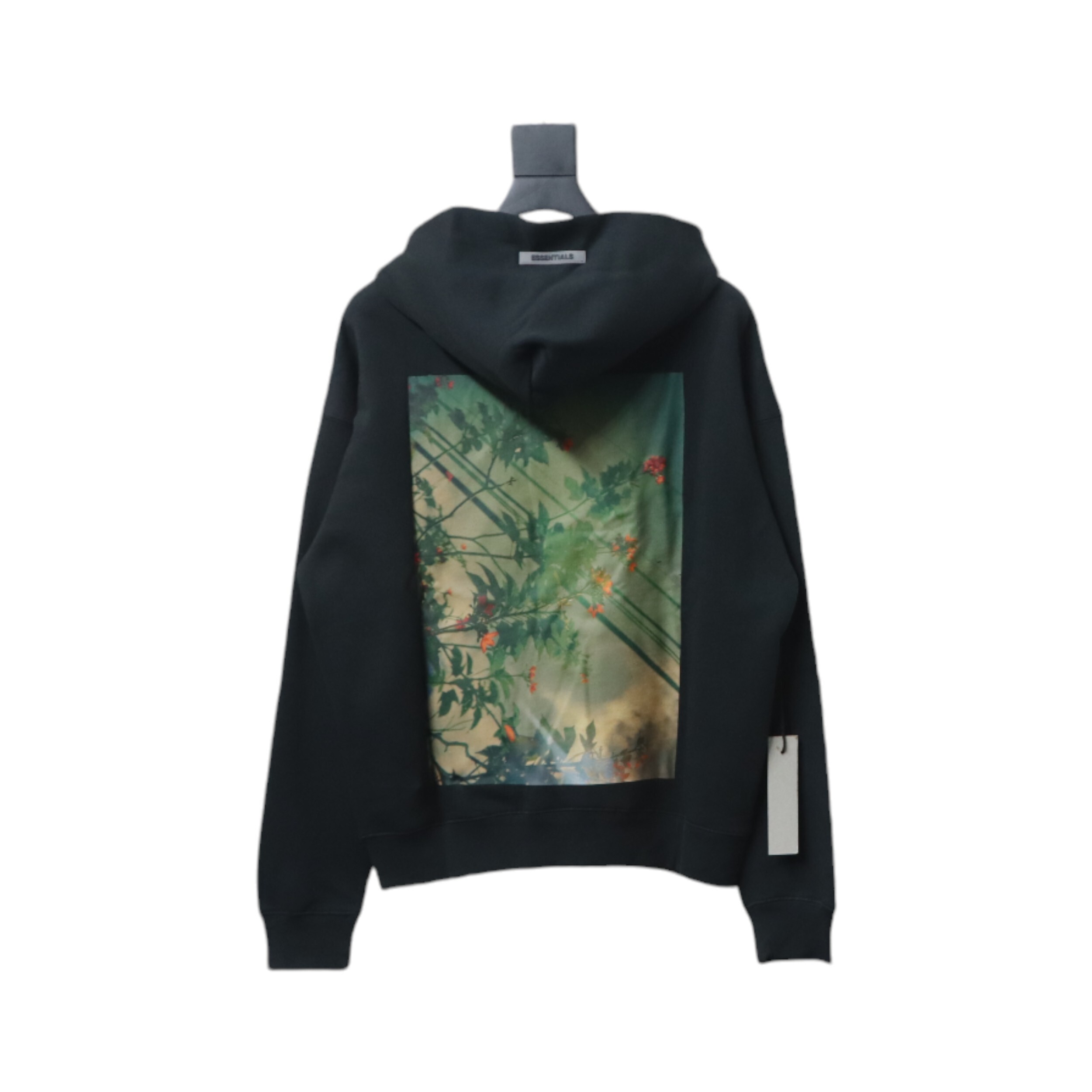 Fear of God Essentials Flower Photo Pullover Hoodie Black