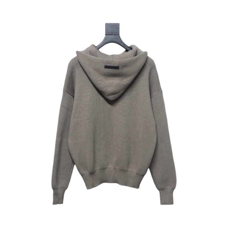 Fear of God Essentials Knit Pullover Hoodie Taupe
