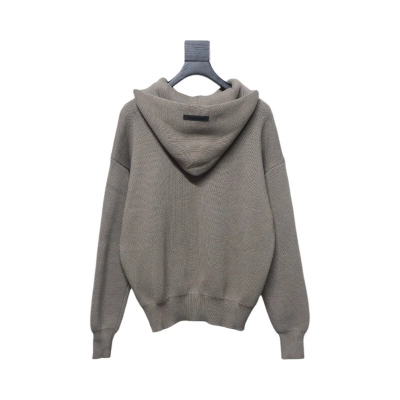 Fear of God Essentials Knit Pullover Hoodie Taupe 02