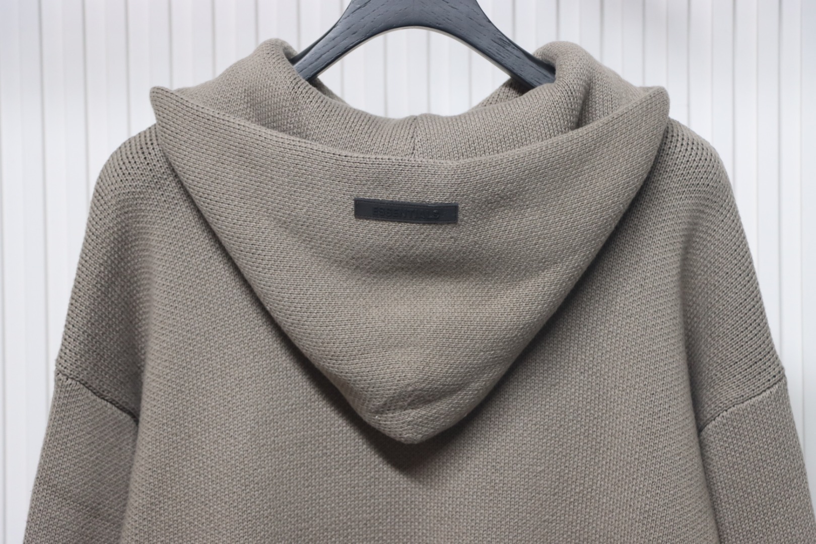 Fear of God Essentials Knit Pullover Hoodie Taupe