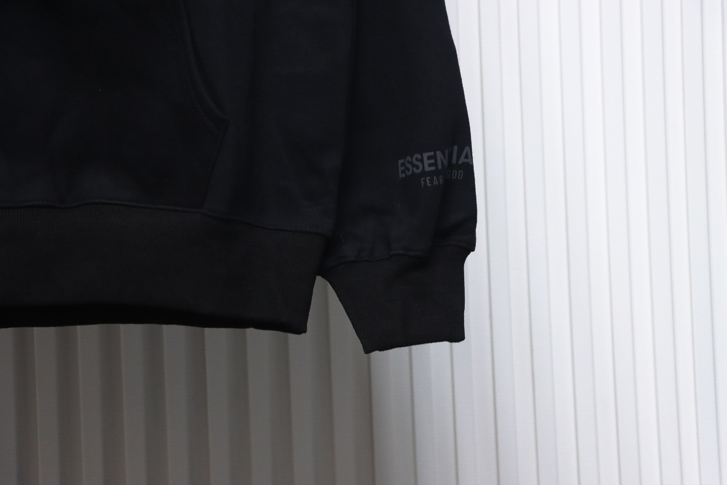 Fear of God Essentials Pullover Hoodie Applique Logo Black