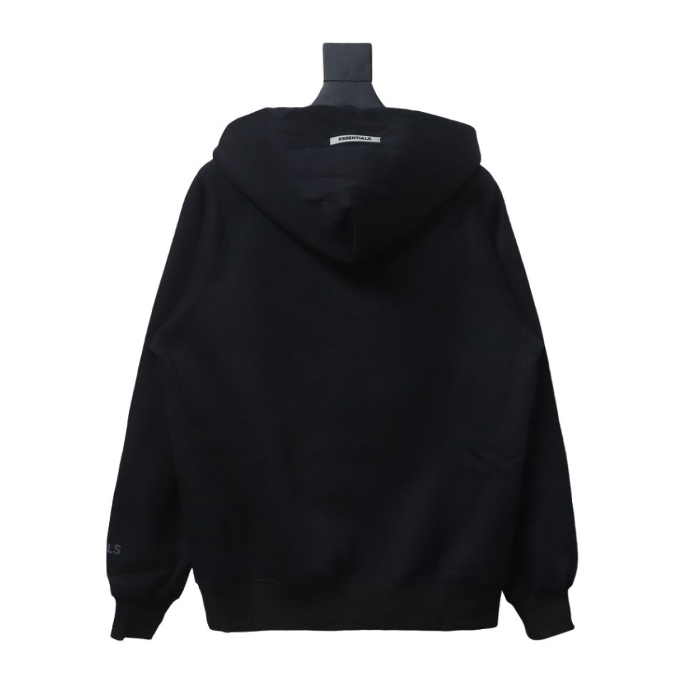 Fear of God Essentials Pullover Hoodie Applique Logo Black