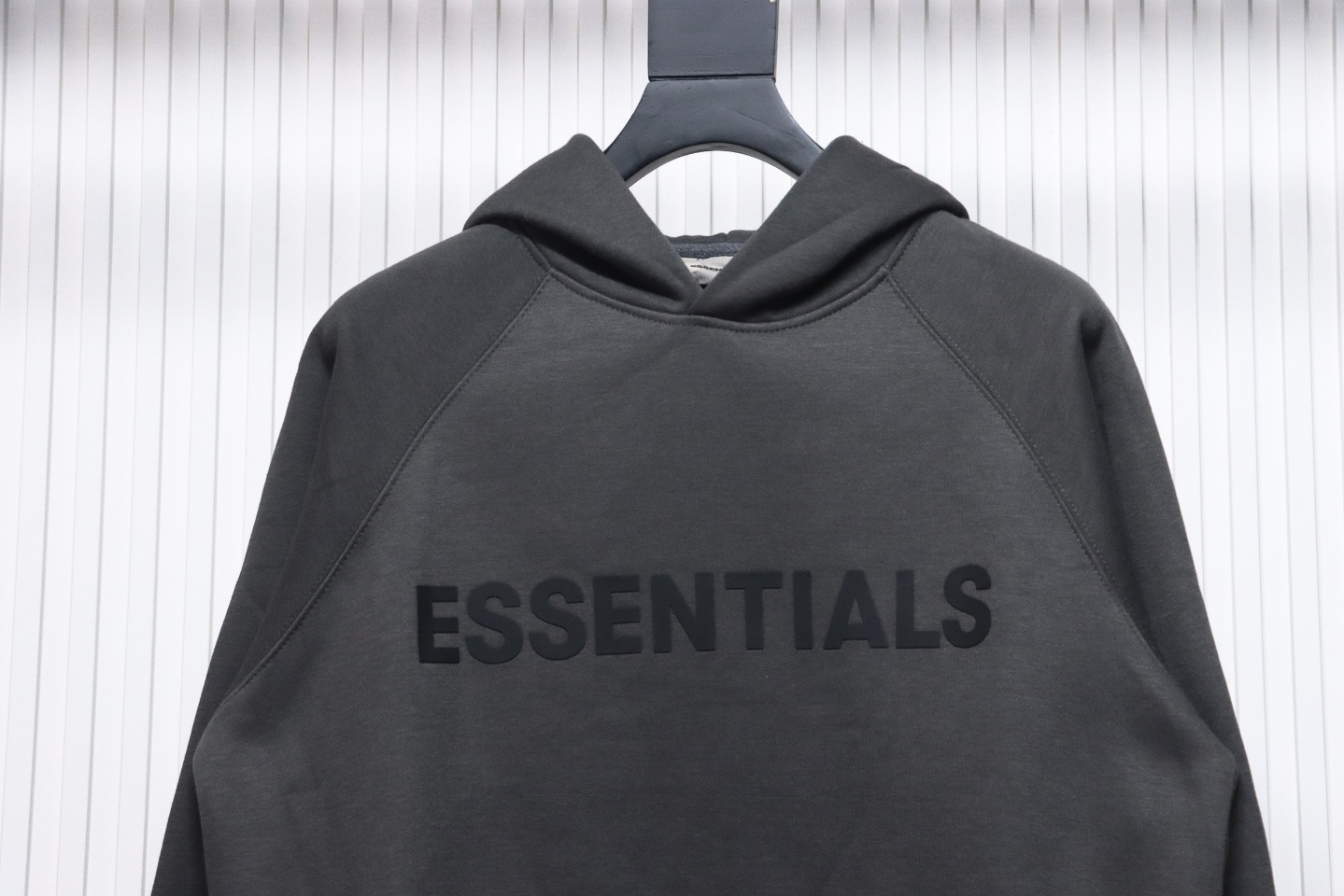 Fear of God Essentials Pullover Hoodie Applique Logo Dark Gray