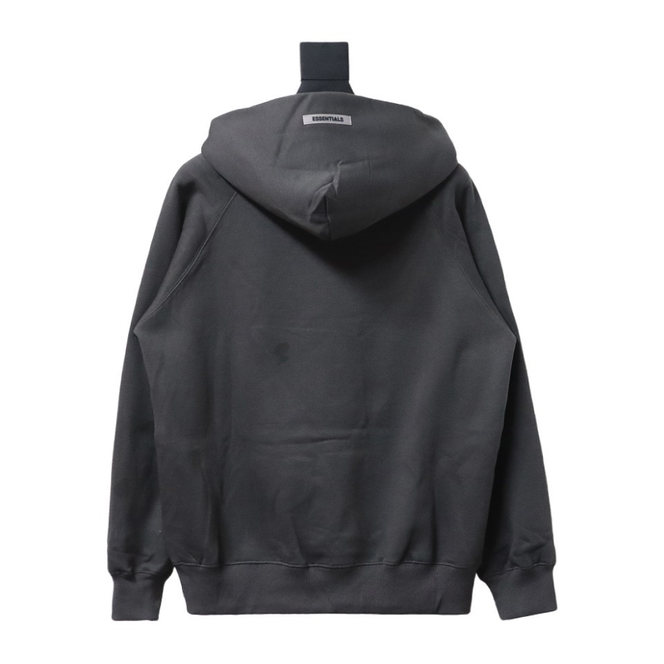 Fear of God Essentials Pullover Hoodie Applique Logo Dark Gray