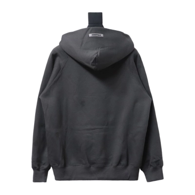 Fear of God Essentials Pullover Hoodie Applique Logo Dark Gray 02