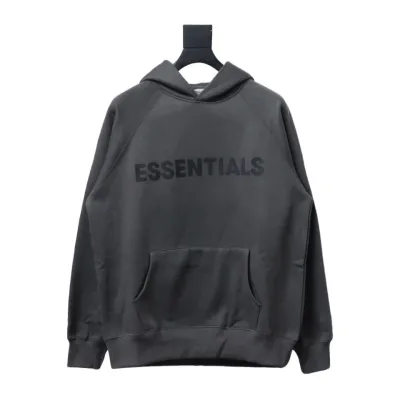 Fear of God Essentials Pullover Hoodie Applique Logo Dark Gray 01
