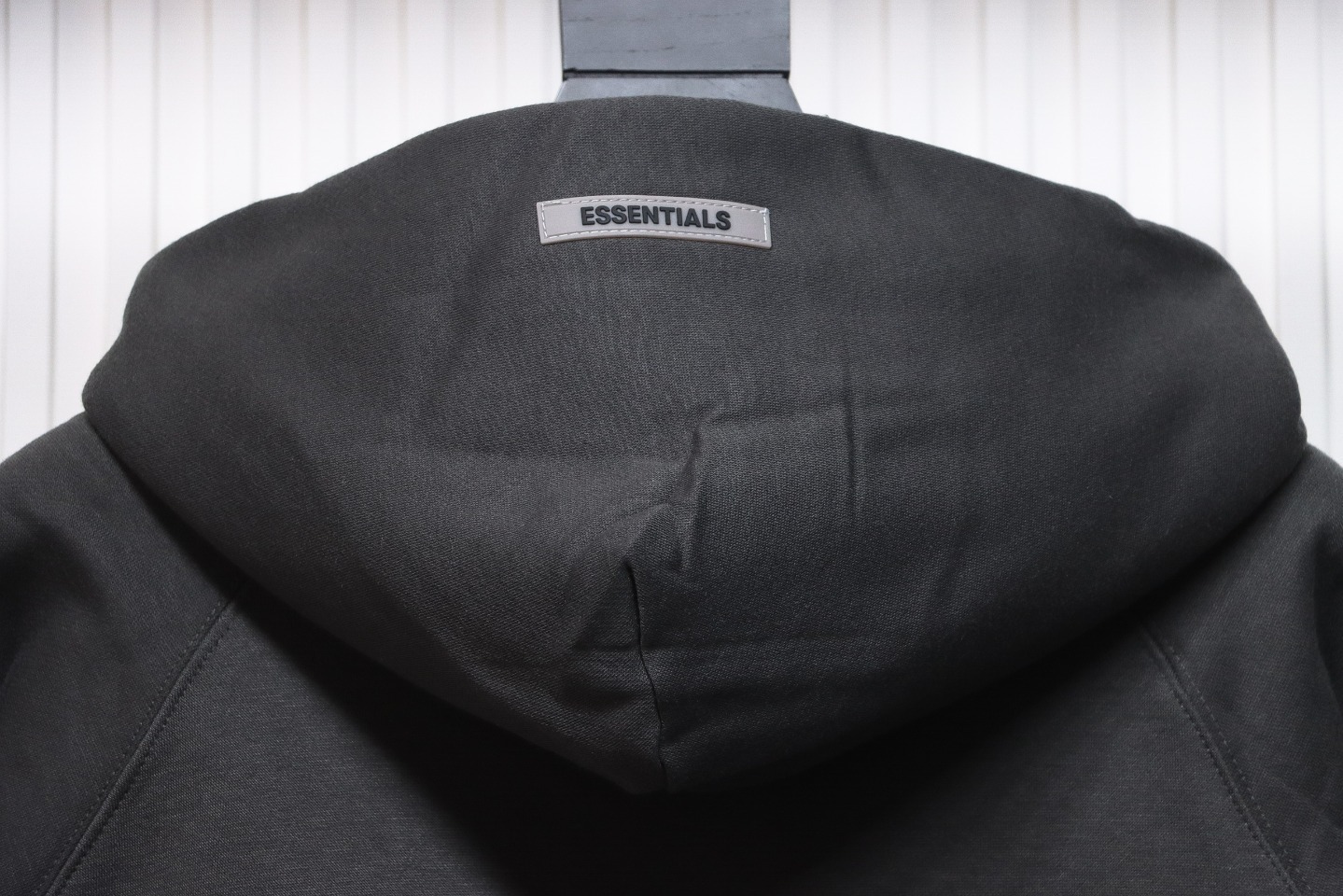 Fear of God Essentials Pullover Hoodie Applique Logo Dark Gray