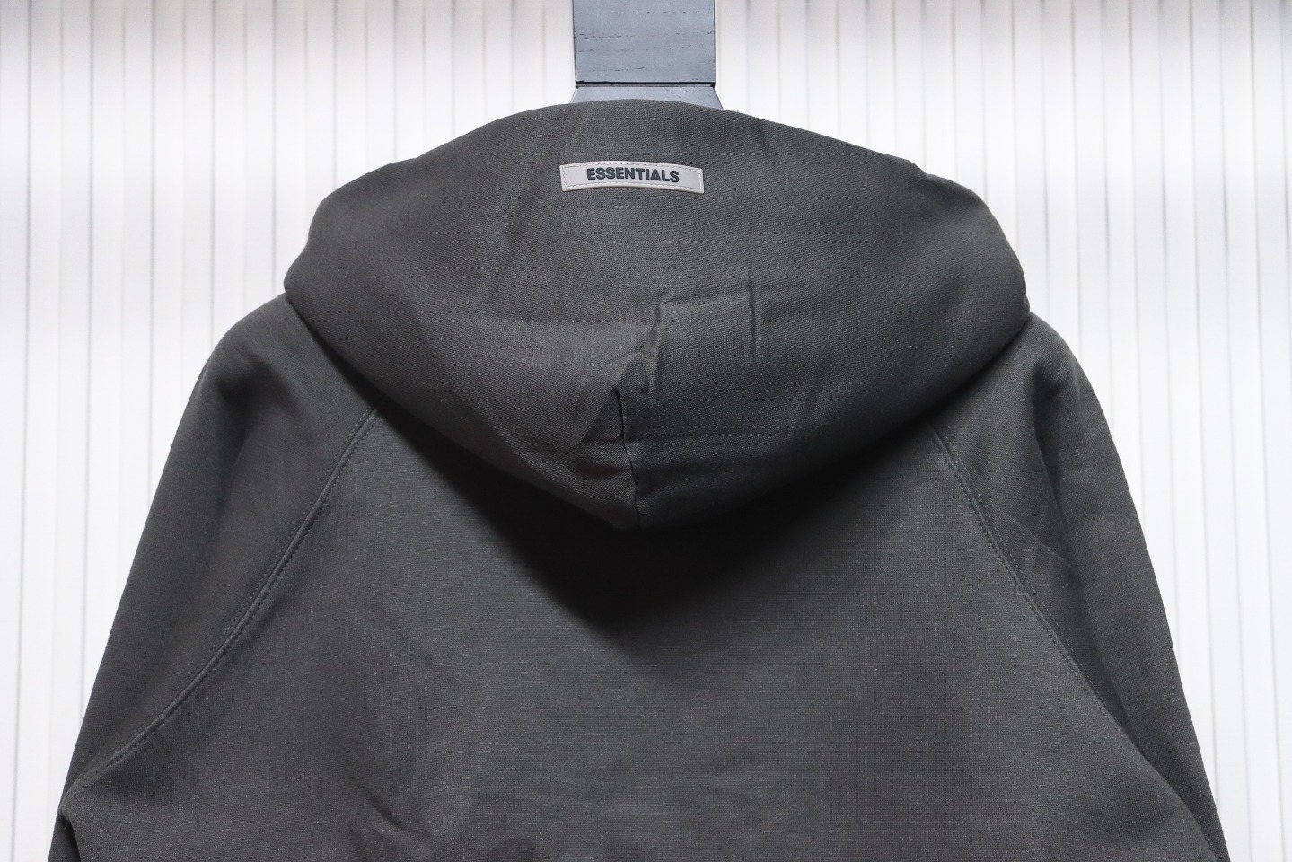 Fear of God Essentials Pullover Hoodie Applique Logo Dark Gray