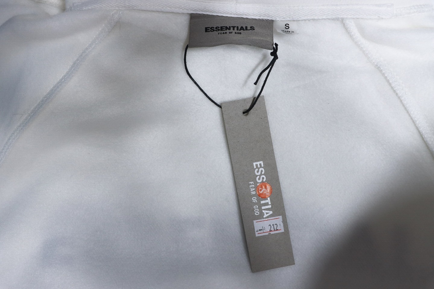 Fear of God Essentials Pullover Hoodie Applique Logo White