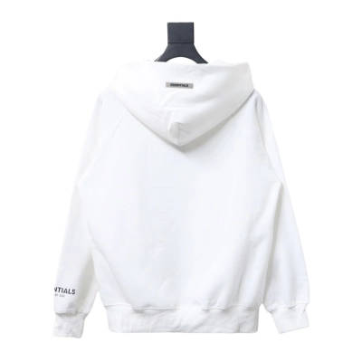 Fear of God Essentials Pullover Hoodie Applique Logo White 02