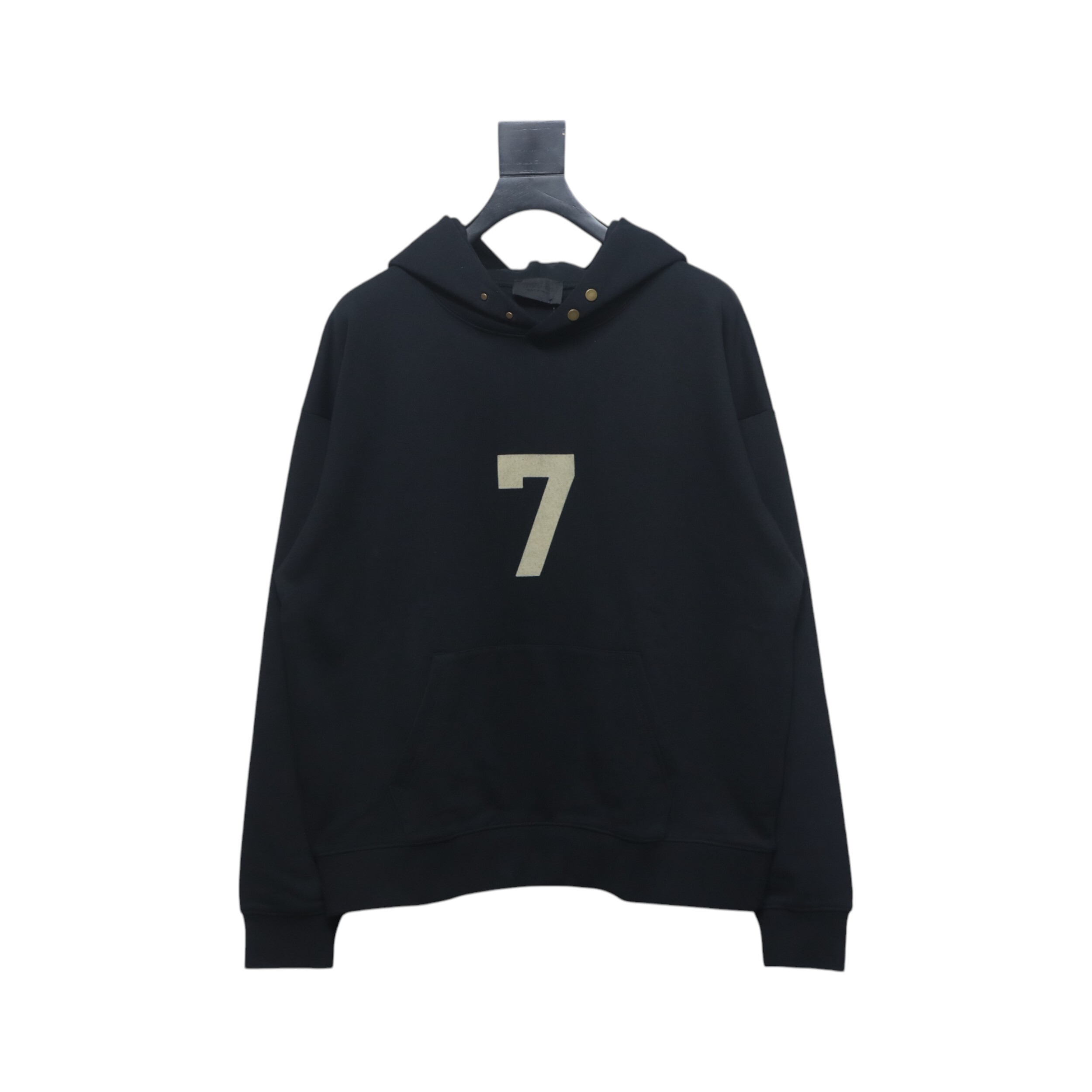 Fear Of God Seventh Collection Graphic Print Hoodie Black
