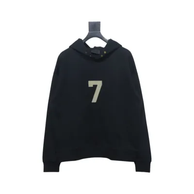 Fear Of God Seventh Collection Graphic Print Hoodie Black 01