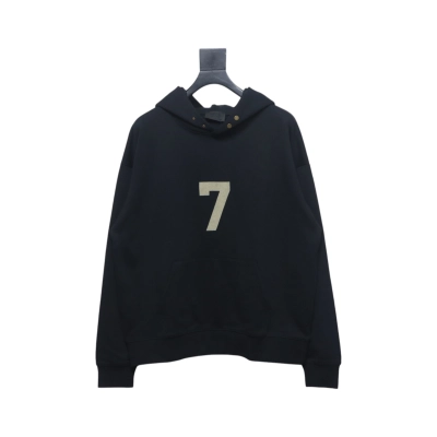 Fear Of God Seventh Collection Graphic Print Hoodie Black 01