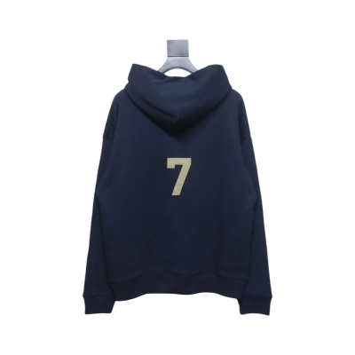 Fear Of God Seventh Collection Graphic Print Hoodie Navy Blue 02