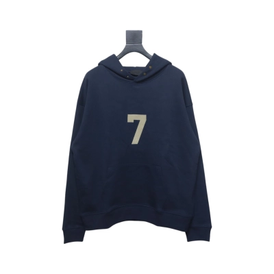Fear Of God Seventh Collection Graphic Print Hoodie Navy Blue 01
