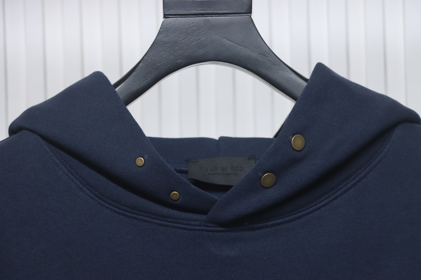 Fear Of God Seventh Collection Graphic Print Hoodie Navy Blue