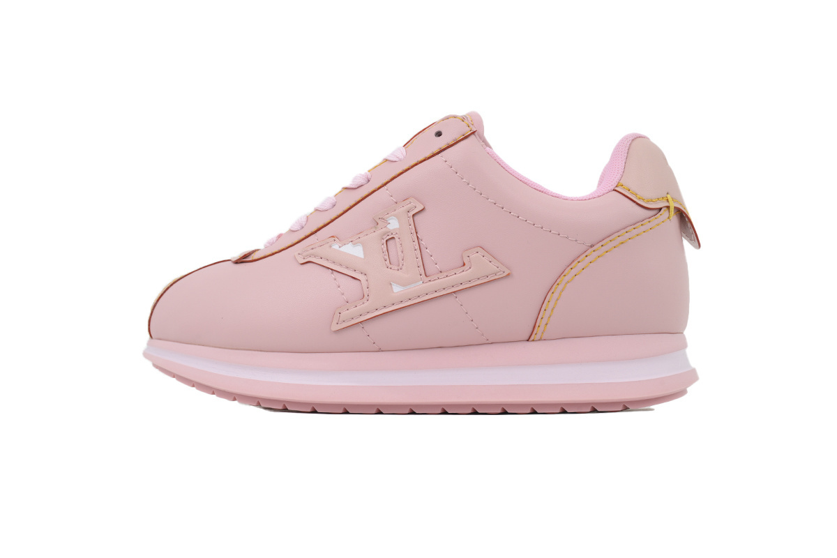 LV BUTTERSOFT Sneaker Lambskin/Plain Calf x Nigo Leather Pink