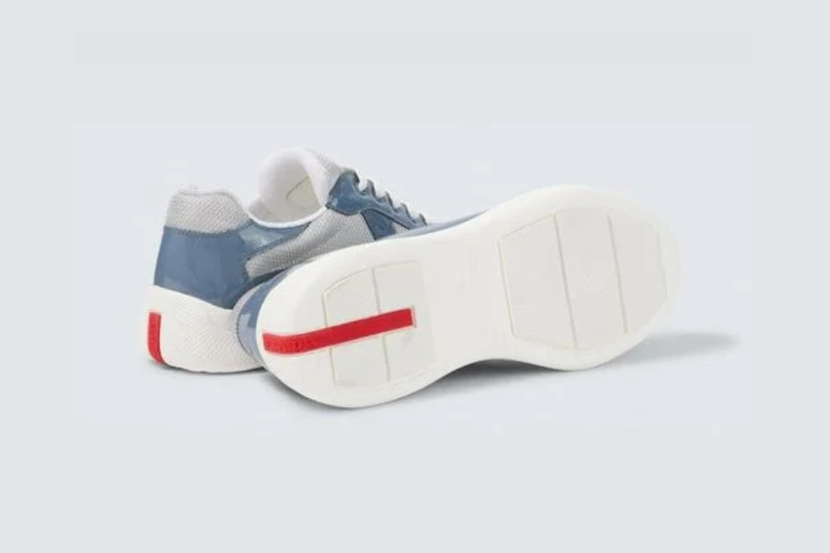 Prada America's Cup sneakers Patent leather Light Blue