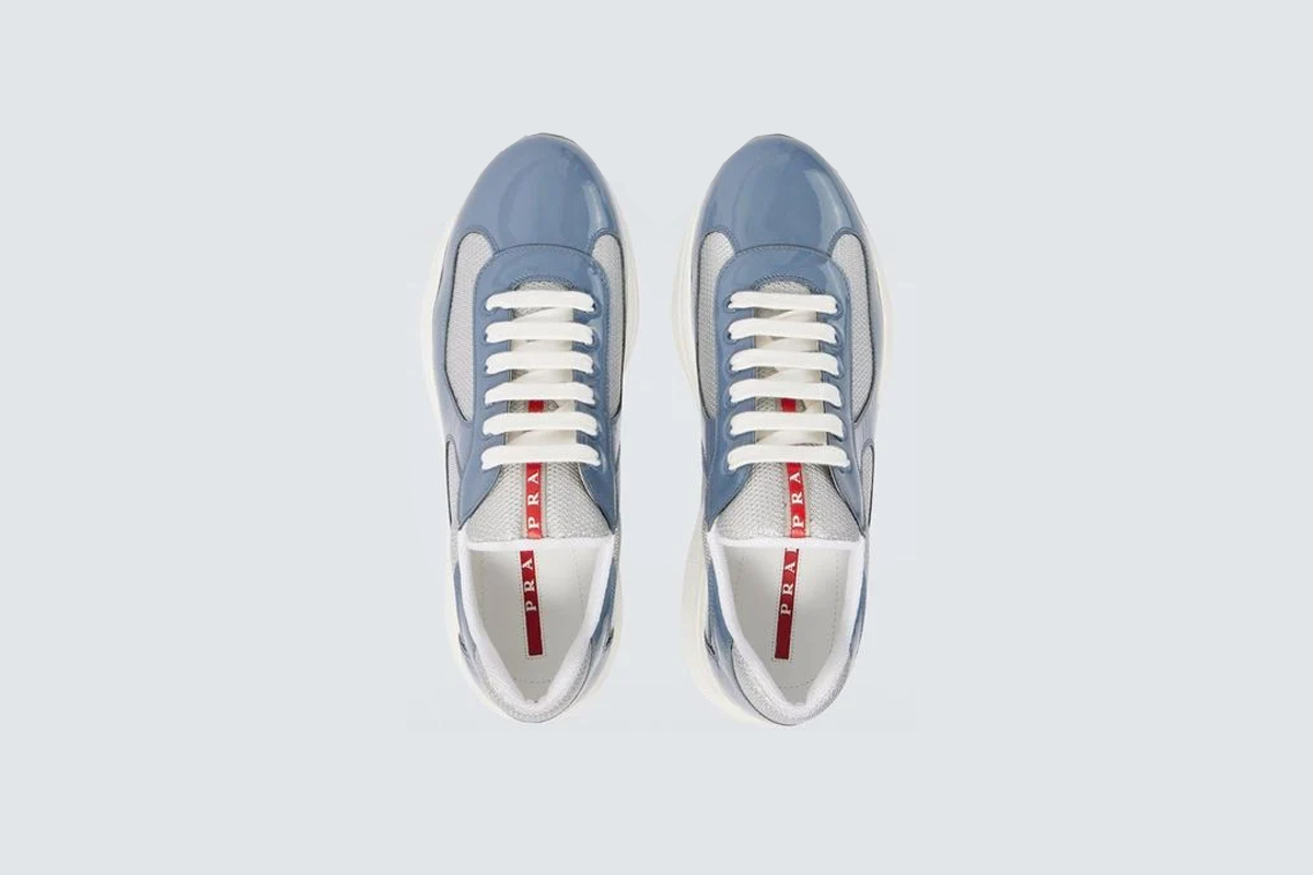 Prada America's Cup sneakers Patent leather Light Blue