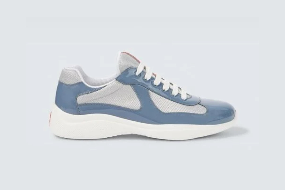 Prada America's Cup sneakers Patent leather Light Blue