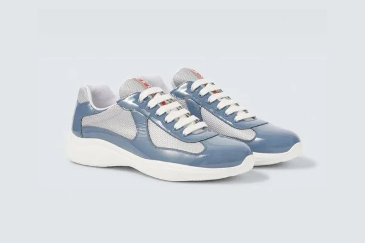 Prada America's Cup sneakers Patent leather Light Blue