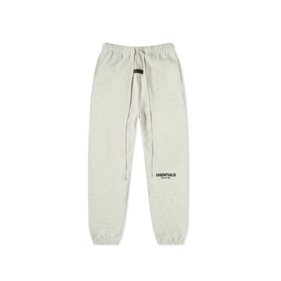Fear of God Essentials Logo Sweat Pant in Light Oatmeal 01