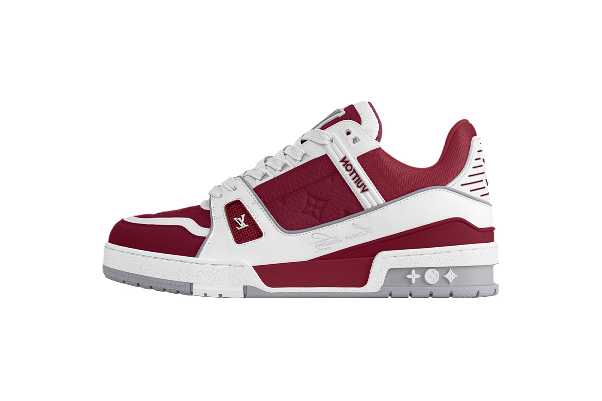 Louis Vuitton Trainer Sneaker Sari Red 1ADHT5