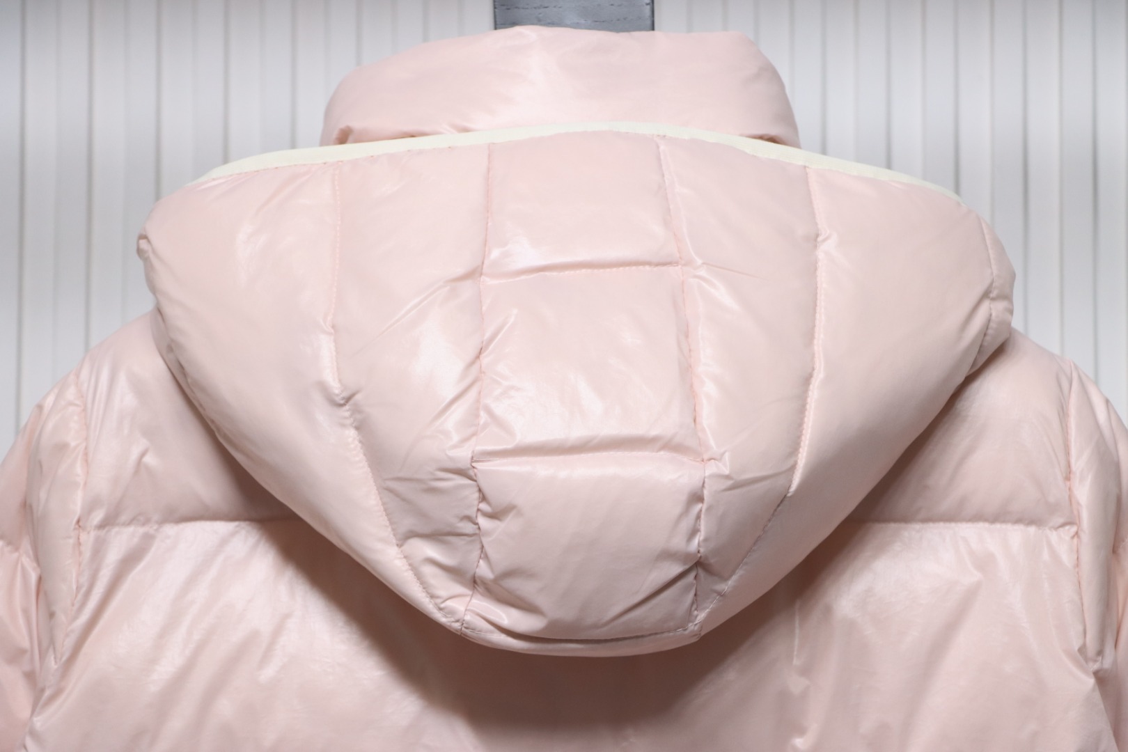 Moncler Andro Removable Hooded Short Down Jacket Light Pink