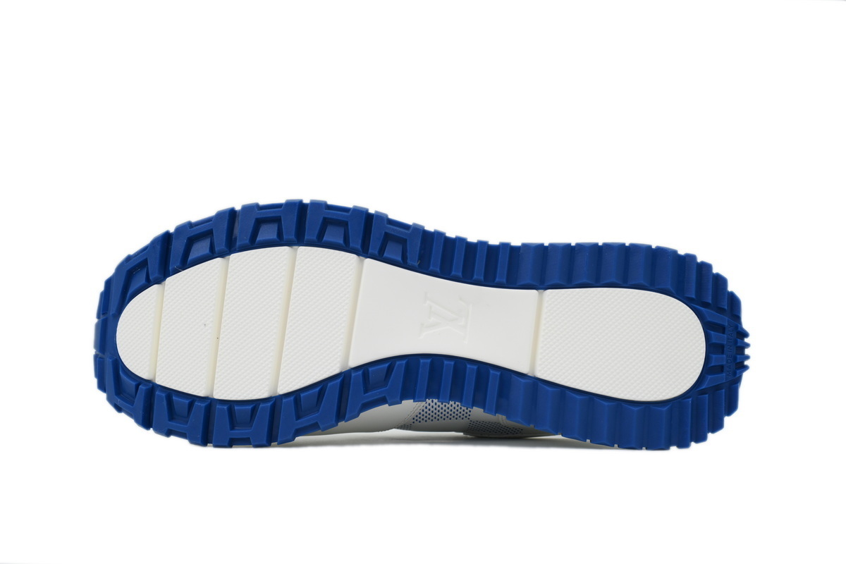 Louis Vuitton Runner White Blue Grid Pattern