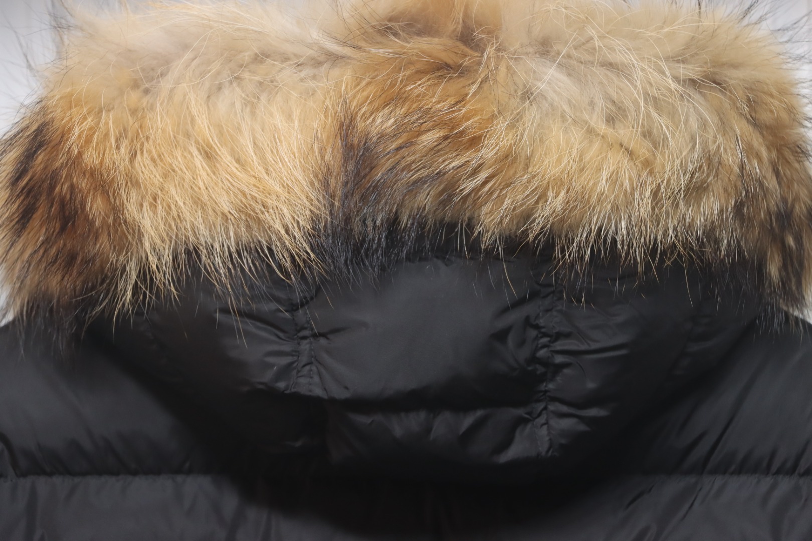 Moncler Hooded Button Down Jacket Black