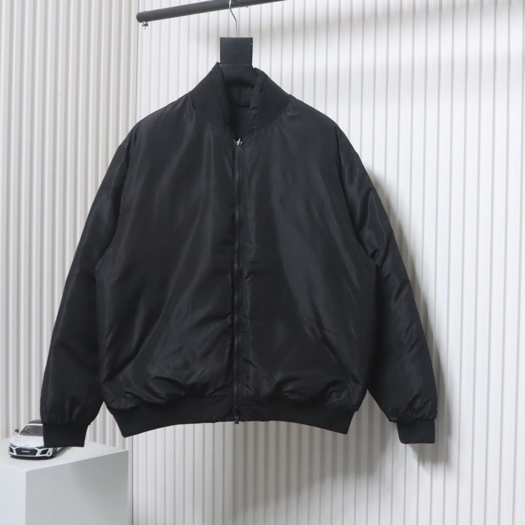 Fear of God Black Quilted Shell Stand Collar Down Jacket