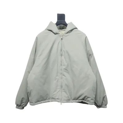 Fear of God Essentials Letter Print Hooded Synthetic Insulated Jacket Light Green 01