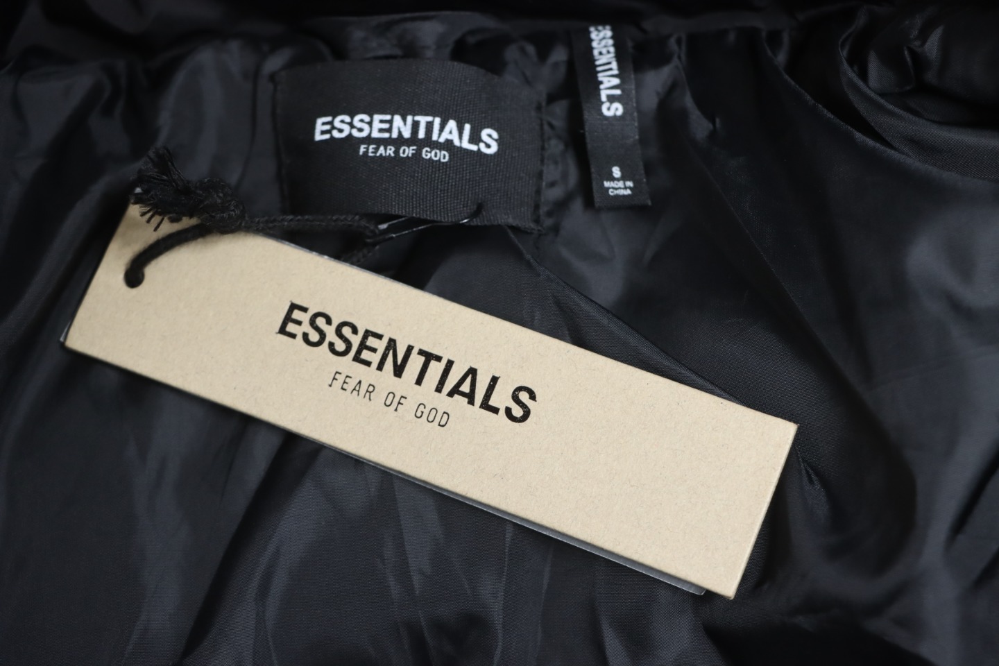 Fear of God Essentials Puffer Jacket In Black